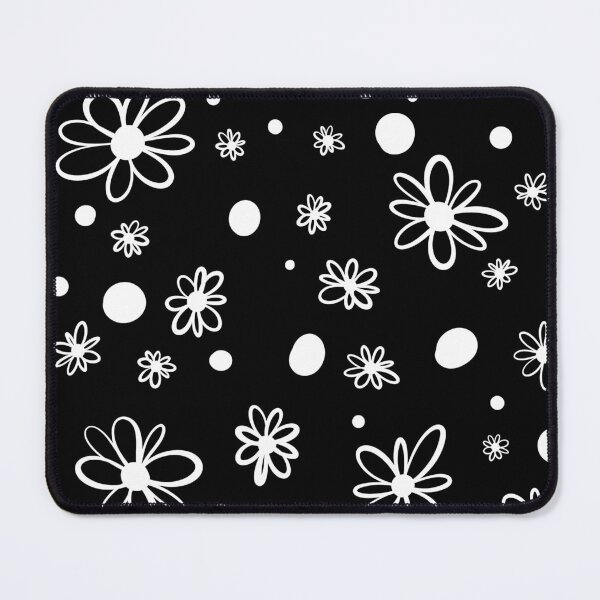 Item preview, Whimsical Black and White Flower Polka dot endless pattern designed and sold by Infinite-Charm.