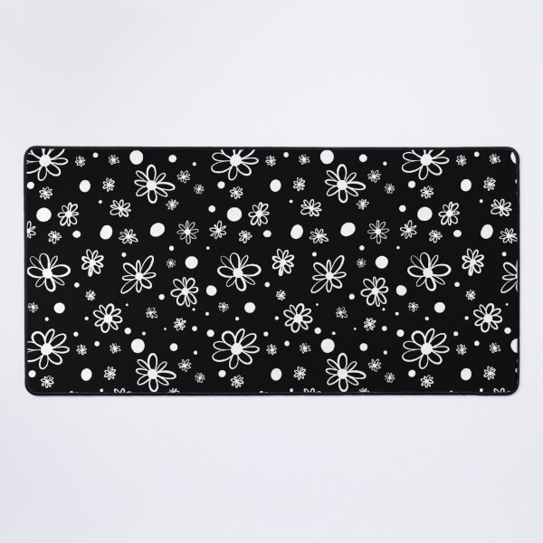 Item preview, Whimsical Black and White Flower Polka dot endless pattern designed and sold by Infinite-Charm.