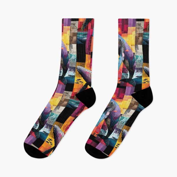 Item preview, Guardians of the Ocean - Vibrant Whale Leaping Amid Dynamic Colors designed and sold by OlfactoART Studio.