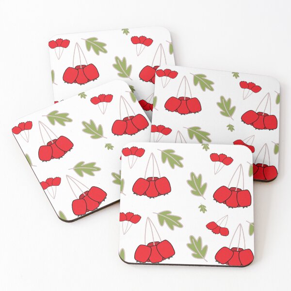 Item preview, Patrón sin costuras de bayas rojas y hojas verdes: diseño botánico inspirado en la naturaleza designed and sold by ForcePrint.