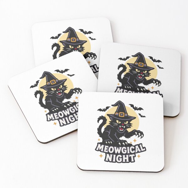 Item preview, Meowgical Night Black Cat Witch Halloween designed and sold by SnappyPNG.