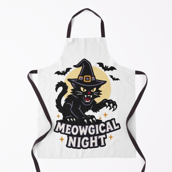 Item preview, Meowgical Night Black Cat Witch Halloween designed and sold by SnappyPNG.