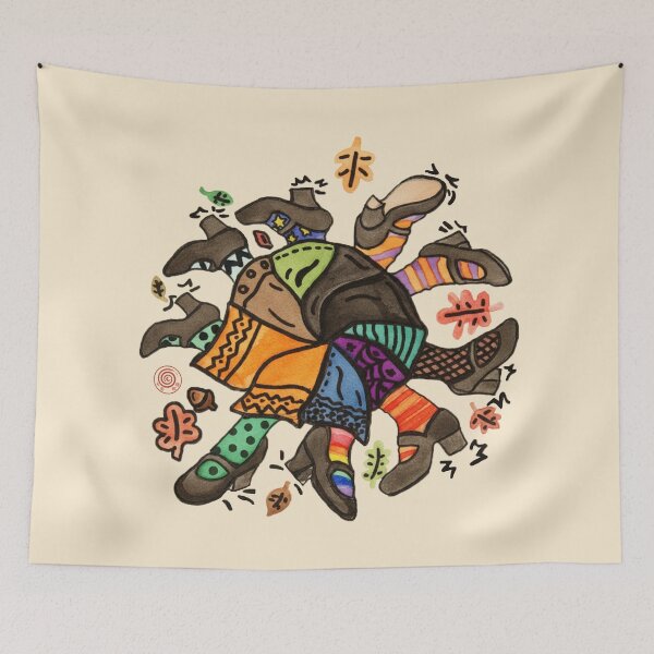 Item preview, Witches' Dancing Circle – Autumn Rituals in Watercolor designed and sold by DianaAlunaImage.