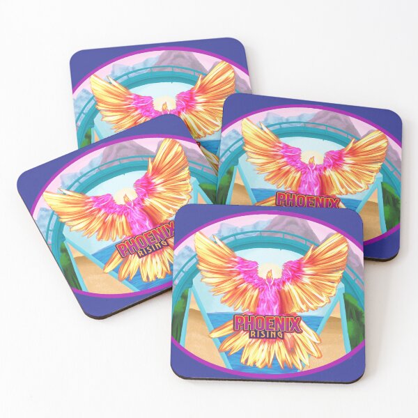Item preview, Phoenix Rising Coaster Oval designed and sold by KLTcreations.