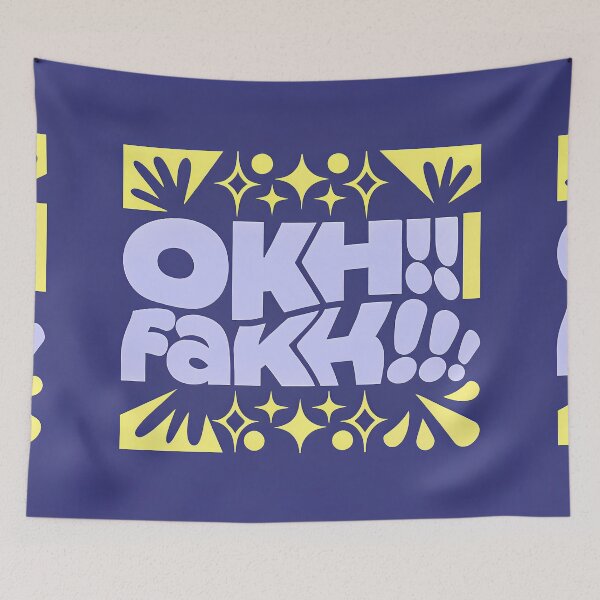 Item preview, Ohhhhh Bold Typography Creative Motifs Vibrant Designs Colors designed and sold by ART ATTACK ZONE.