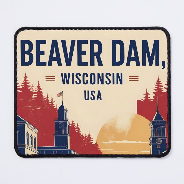 Item preview, Beaver Dam Wisconsin 1950s USA Vintage Travel Tourism designed and sold by TravelersGems.