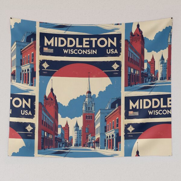 Item preview, Middleton Wisconsin 1950s USA Vintage Travel Tourism designed and sold by TravelersGems.