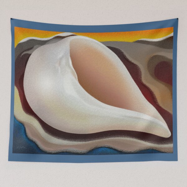 Item preview, Shell II – Modern Surreal Seashell Painting | Contemporary Coastal Wall Art Print designed and sold by Martin Geller.