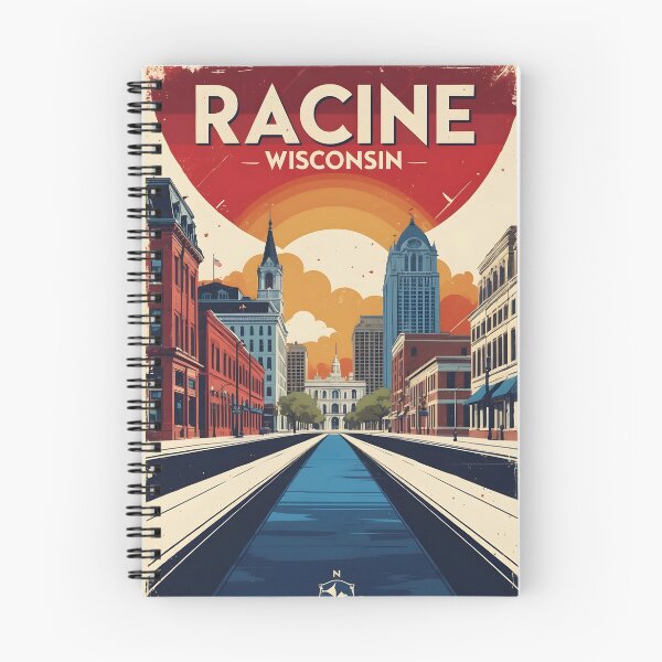 Item preview, Racine Wisconsin 1950s USA Vintage Travel Tourism designed and sold by TravelersGems.