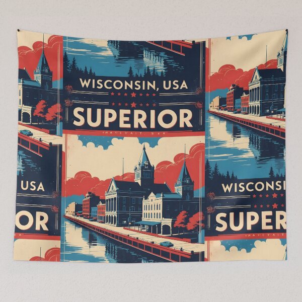 Item preview, Superior Wisconsin 1950s USA Vintage Travel Tourism designed and sold by TravelersGems.