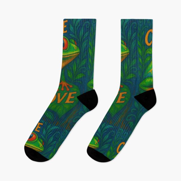 Item preview, Psychedelic Frog Art – Create Love Inspirational Design designed and sold by RetroRespect.