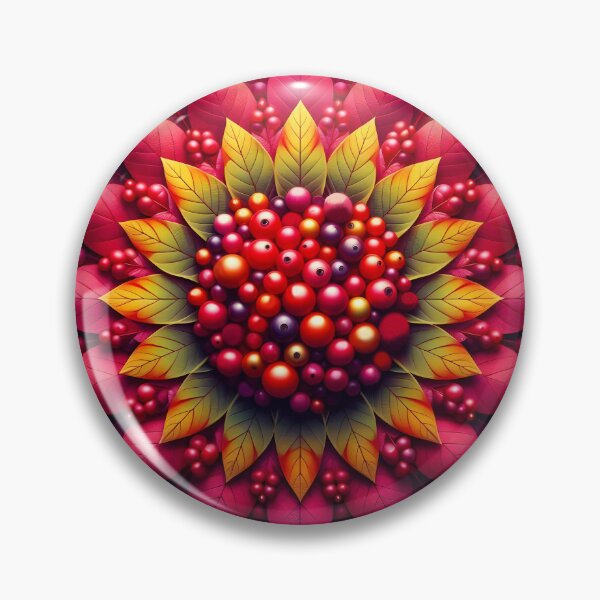 Item preview, Autumn Mandala – Magical Leaves and Red Berries designed and sold by EmeraldeaDesign.