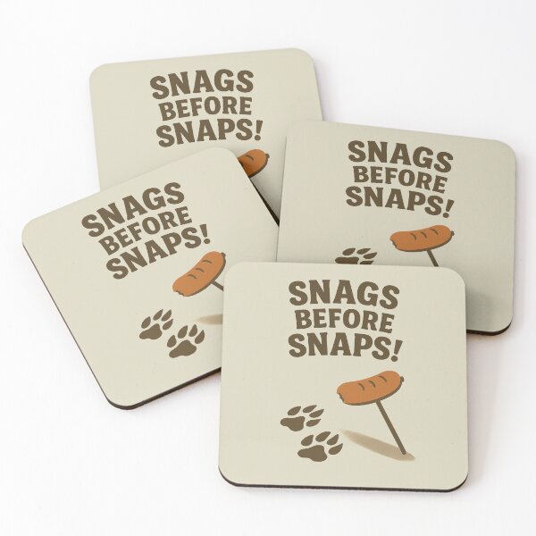 Item preview, Snags Before Snaps – Funny Aussie BBQ T-Shirt with Croc Twist designed and sold by AdelStore.