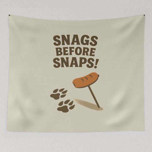 Item preview, Snags Before Snaps – Funny Aussie BBQ T-Shirt with Croc Twist designed and sold by AdelStore.