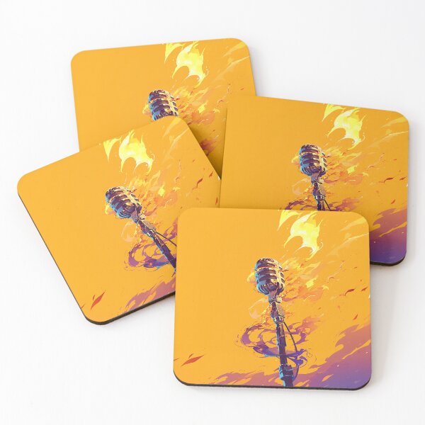 Item preview, Fiery Microphone Silhouette designed and sold by Christian Weiss.