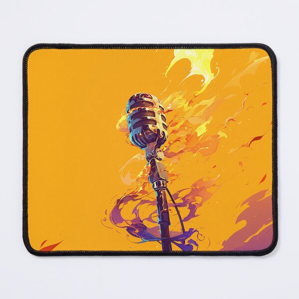 Item preview, Fiery Microphone Silhouette designed and sold by Christian Weiss.