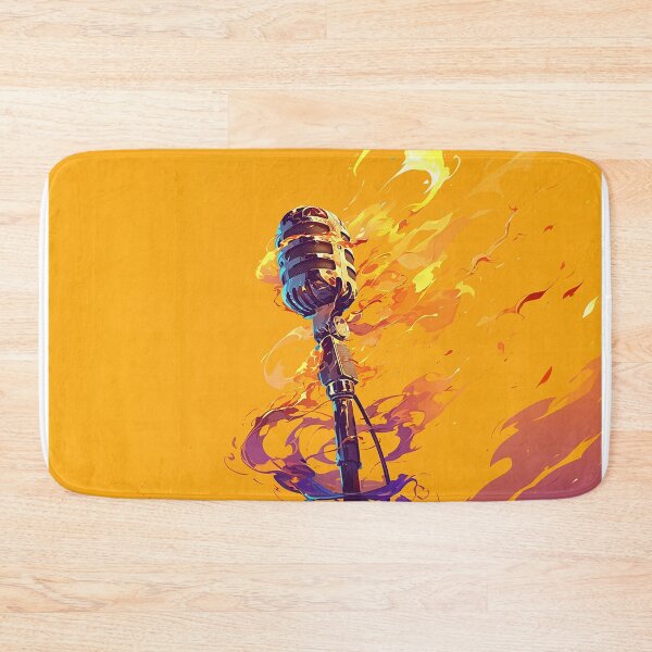Item preview, Fiery Microphone Silhouette designed and sold by Christian Weiss.