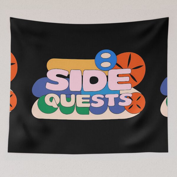 Item preview, Side Quests Typography Creative Motifs Vibrant Designs Colors designed and sold by ART ATTACK ZONE.