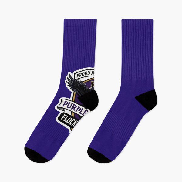 Item preview, Purple & Proud Flock Nation Sticker – Fierce Raven Fan Design Baltimore Pride designed and sold by CoachEkong.