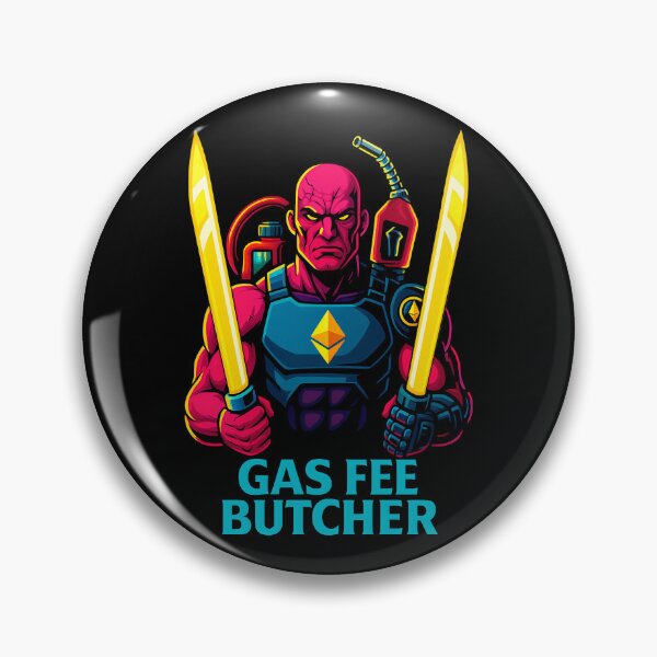 Item preview, Gas Fee Butcher - Ethereum slayer with double swords | Crypto Design designed and sold by BitCrop.