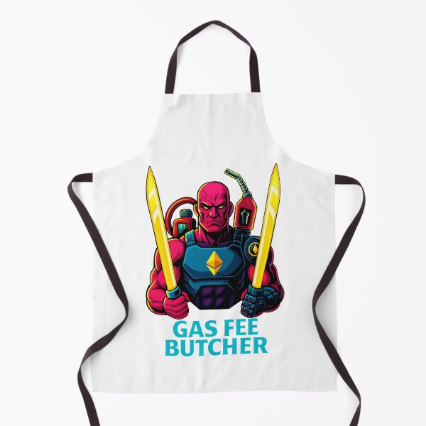 Item preview, Gas Fee Butcher - Ethereum slayer with double swords | Crypto Design designed and sold by BitCrop.