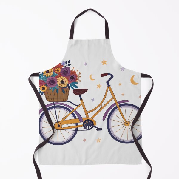 Item preview, “Magic Bicycle with Neon Flowers, Stars, and Moon – Whimsical and Colorful Illustration” designed and sold by Vive con Fe.