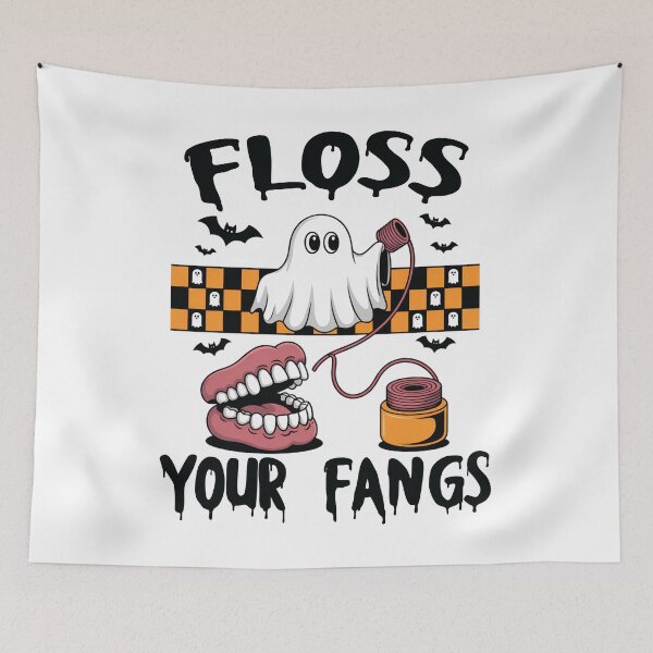 Item preview, Floss Your Fangs designed and sold by FreshVibe Prints.