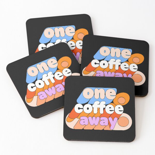 Item preview, One Coffee Away Creative Motifs Vibrant Designs Colors designed and sold by ART ATTACK ZONE.