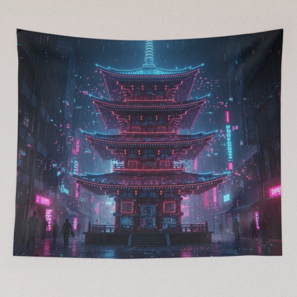 Item preview, Cyber Pagoda: Glitched Temple of Data designed and sold by trend-forge.