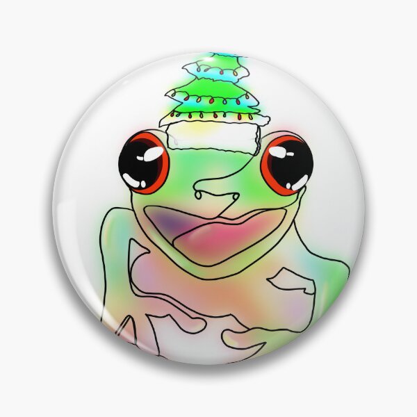 Item preview, Frog Wearing a Christmas Tree Hat – animalzinhats designed and sold by Ashley’sAnimalz.