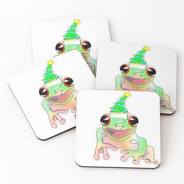 Item preview, Frog Wearing a Christmas Tree Hat – animalzinhats designed and sold by Ashley’sAnimalz.