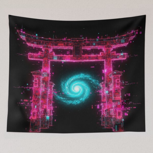 Item preview, Torii Gate: Glitched Cosmic Gateway designed and sold by trend-forge.