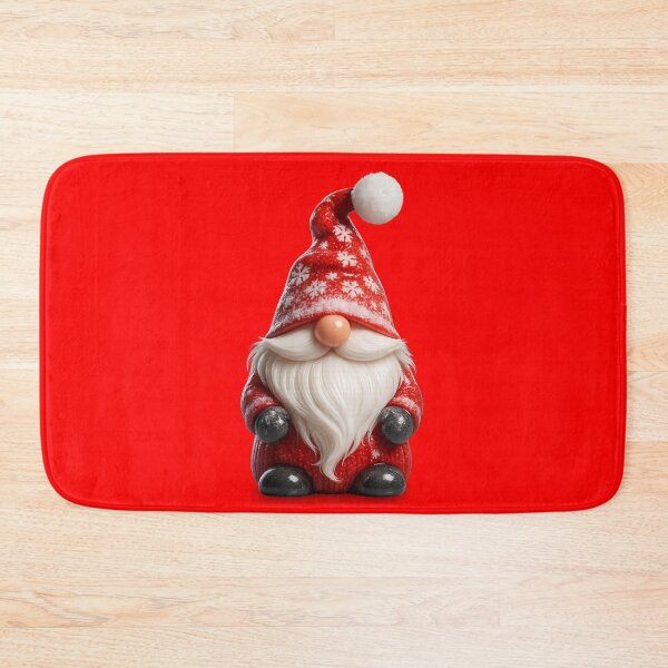 Item preview, Cute Christmas Gnome in Red Hat – Cozy Winter Holiday Art designed and sold by NeonCore.