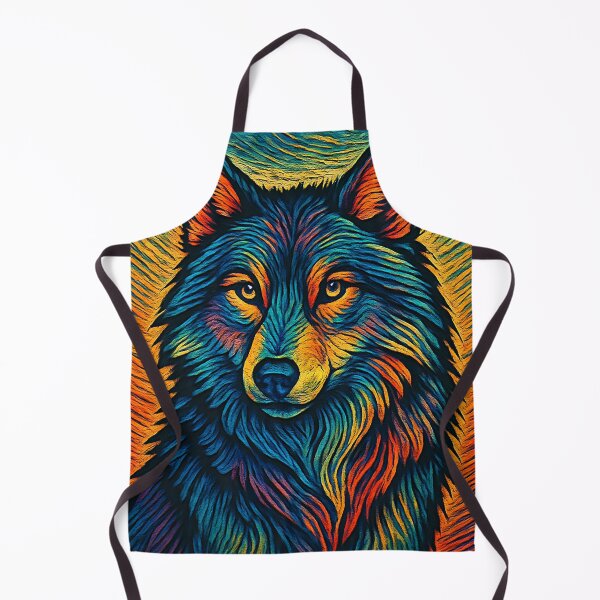 Artikelvorschau, „Lebendiger expressionistischer Wolf – Stammeskunst mit Regenbogengeisttieren“ entworfen und verkauft von alw951.