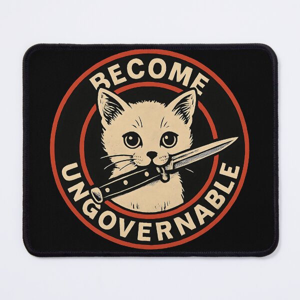 Item preview, Anarchist Cat with Switchblade Art designed and sold by zptees.