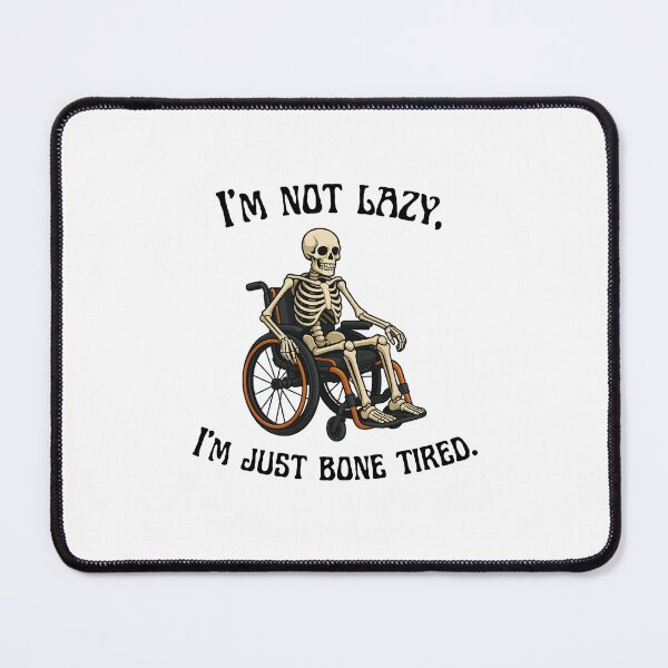 Item preview,  Bone Tired & Rolling: The Skeleton Wheelchair Pod, Halloween designed and sold by It's Wheelie Cool.