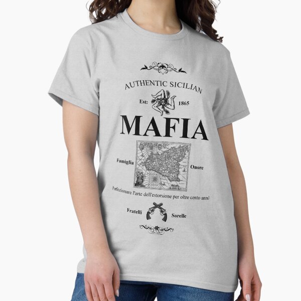 Item preview, Mafia Gang Authentic Logo Sicily Italy Slogan Tee Shirt designed and sold by KALEIDOSCOPE UK.