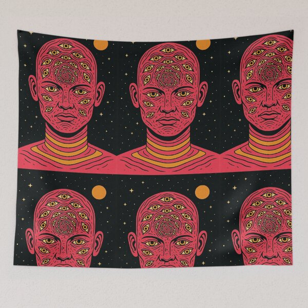 Item preview, Third Eye Awakening - Psychedelic Portrait Art designed and sold by weirdfishes123.