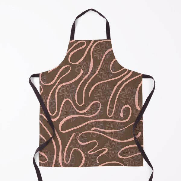 Item preview, Swirly Curly Lines Pattern – Gradient Circle Design on Light Brown Background designed and sold by Cultradesign.