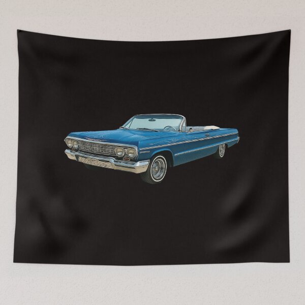 Item preview, 1963 Chevrolet Impala Lowrider Convertible - Candy Blue designed and sold by Tatko Designs.