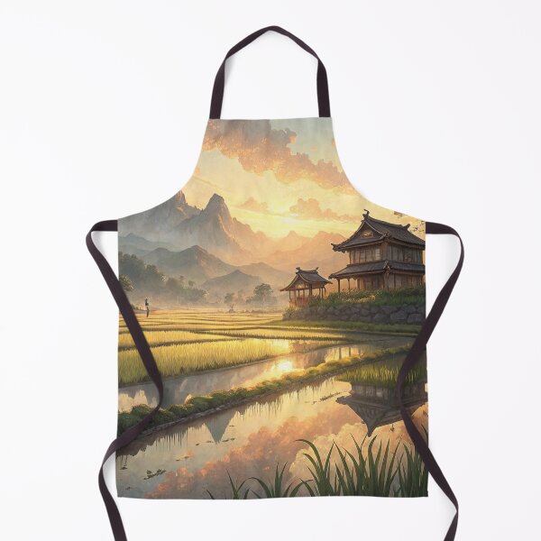 Item preview, Japanese Mountain Village at Golden Hour designed and sold by MugnificentShop.