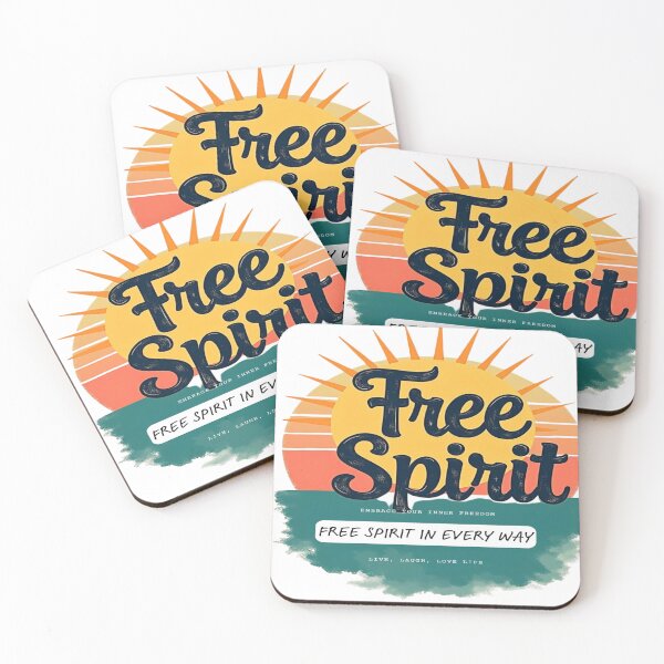 Item preview, Free Spirit Retro Hand-Drawn Typography designed and sold by Eva Artistry Haven.