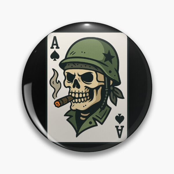 Item preview, Soldier Skull Ace of Spades Death Card designed and sold by UNK-Fatigues.
