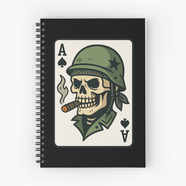 Item preview, Soldier Skull Ace of Spades Death Card designed and sold by UNK-Fatigues.