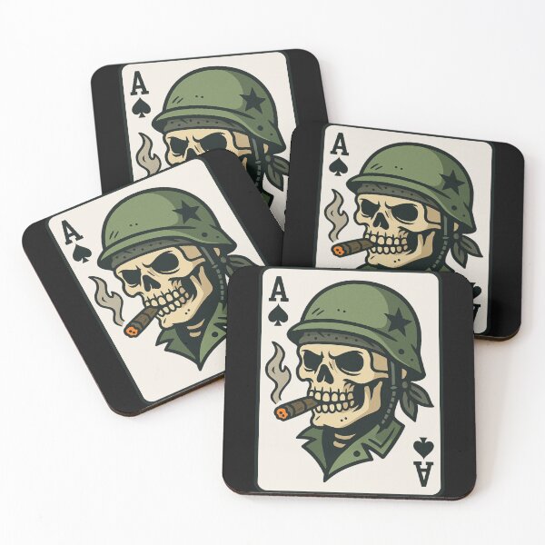 Item preview, Soldier Skull Ace of Spades Death Card designed and sold by UNK-Fatigues.