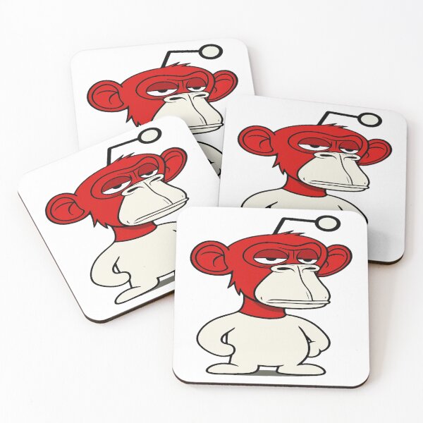Item preview, Grumpy Cartoon Monkey in Bold Red designed and sold by peteys71.