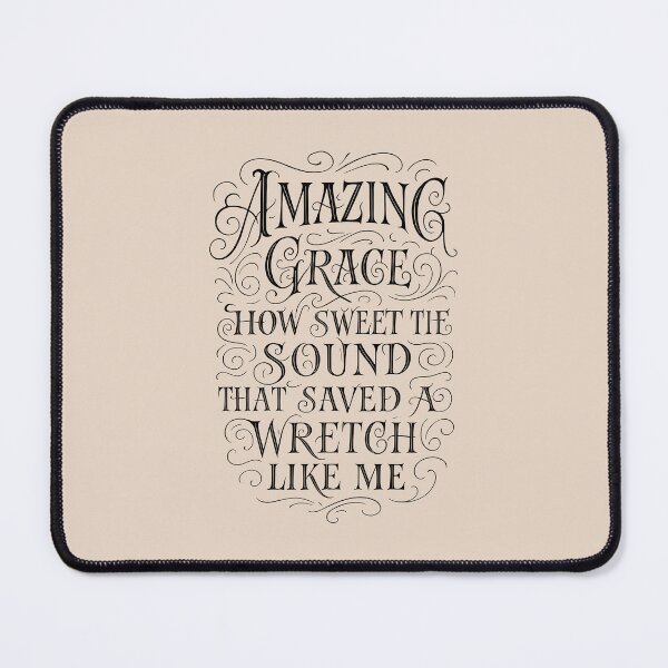 Item preview, Hymns - Amazing Grace How Sweet The Sound - Christian Faith - Black Lettering designed and sold by Glory After Tears.