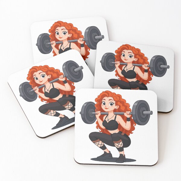 Item preview, Strong Redhead Woman Lifting Heavy Barbell designed and sold by -DEEWOLF-.