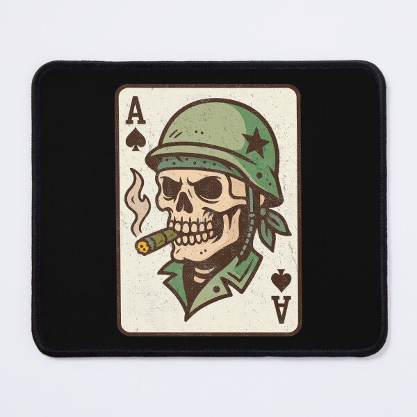 Item preview, Soldier Skull Ace of Spades Death Card Vintage designed and sold by UNK-Fatigues.