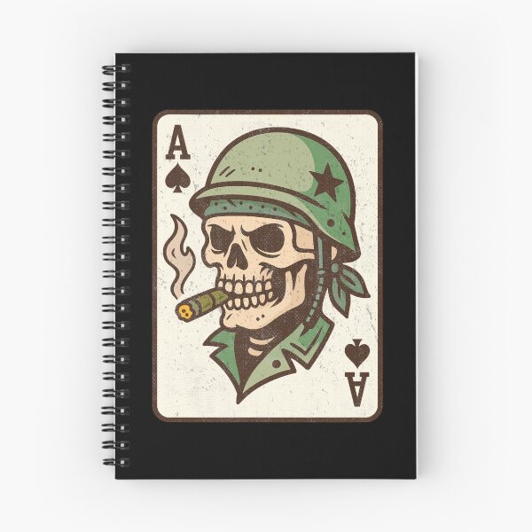 Item preview, Soldier Skull Ace of Spades Death Card Vintage designed and sold by UNK-Fatigues.